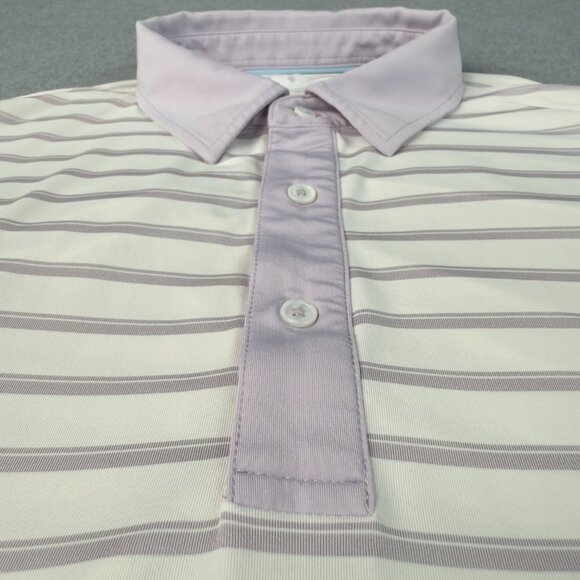 Linksoul XL Striped Performance Polo – Bamboo Charcoal Stretch Golf Shirt - Picture 3 of 11